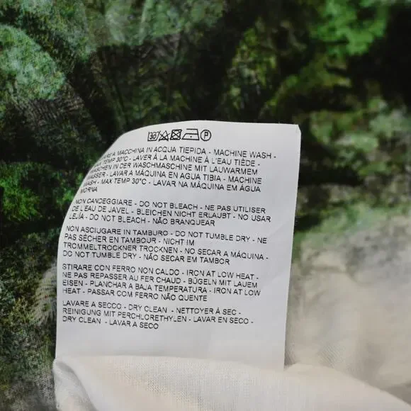 Etro Milano T-Shirt Size 40 Multicolor Zebra Print V-Neck Cotton Graphic Tee - Picture 12 of 12